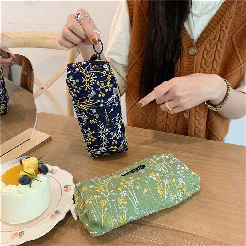 Trusa de creion Broderie Studentă coreeană Papetarie Geanta de depozitare Trousse Scolaire Estuches Escolares Huse Kawaii pentru fete portabile