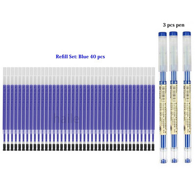 Haile 43 buc/lot set de reumplere pixuri cu gel stilou financiar 0,35 mm ultra fin scris semnătură școală birou papetărie japoneză