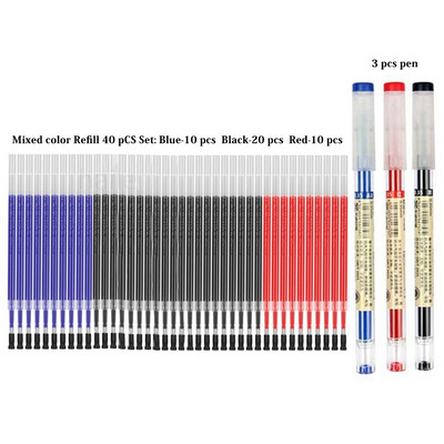 Haile 43 buc/lot set de reumplere pixuri cu gel stilou financiar 0,35 mm ultra fin scris semnătură școală birou papetărie japoneză