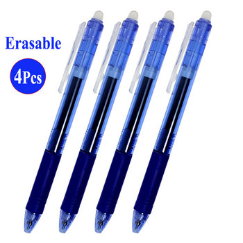 0,7 мм 0,5 мм изтриваем пълнител за писалка Слайд преса Миеща се дръжка Синьо-черна 8-цветни пръчки за канцеларски материали с прибиращи се изтриваеми гел химикалки