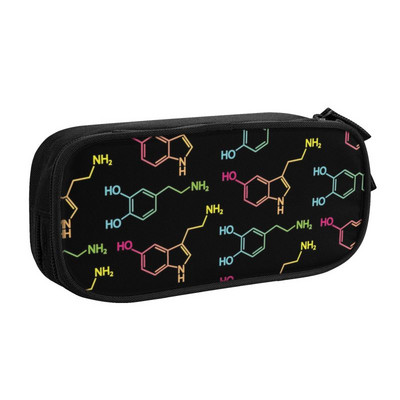 Science Chemistry Pattern Μολυβοθήκες για κορίτσια Αγόρια Μεγάλης χωρητικότητας Chemical Lab Tech Formulas Σχολικά αξεσουάρ τσάντα στυλό