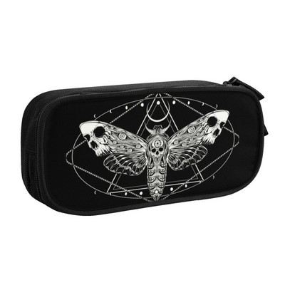 Prilagođena nadrealna Death Moth Kawaii pernica za dječake Velikog kapaciteta Silence of the Lambs Gothic Goth Pencil Box Student School