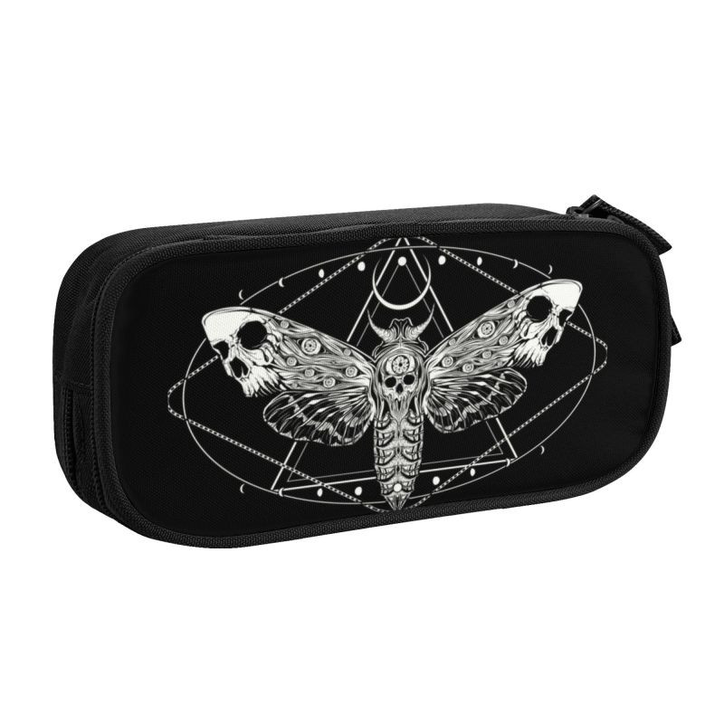 Prilagođena nadrealna Death Moth Kawaii pernica za dječake Velikog kapaciteta Silence of the Lambs Gothic Goth Pencil Box Student School