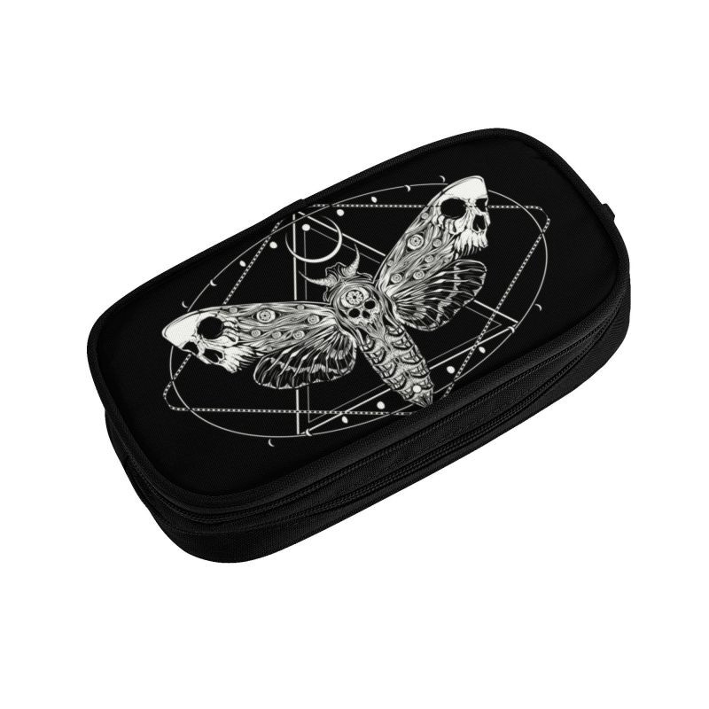 Prilagođena nadrealna Death Moth Kawaii pernica za dječake Velikog kapaciteta Silence of the Lambs Gothic Goth Pencil Box Student School