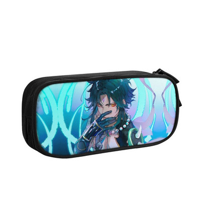 Kawaii Genshin Impact Anime žaidimų pieštukų dėklas berniukams Gilrs Custom Kaedehara Kazuha Burst didelės talpos rašiklio maišelio dėžutės raštinės reikmenys