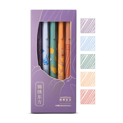 KACO 5Pc/Lot Kawaii gel olovke Set retro vintage olovke na uvlačenje Pučka 0,5 mm tinta u boji Školski ured Studentski pribor