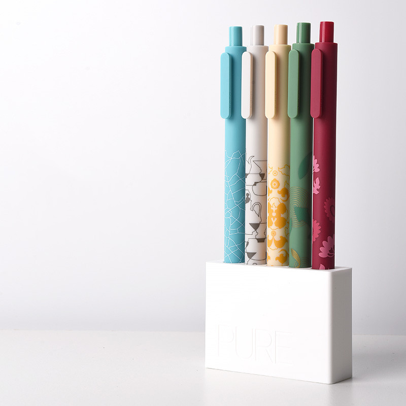 KACO 5Pc/Lot Kawaii gel olovke Set retro vintage olovke na uvlačenje Pučka 0,5 mm tinta u boji Školski ured Studentski pribor