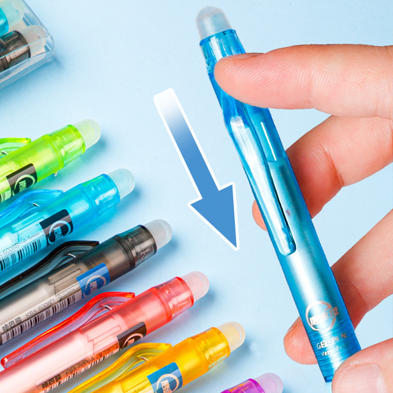 3 buc/set pixuri magice cu gel ștergebile pentru caiete de scris pentru școală, articole de papetărie, 0,5 mm, negru, albastru, umplere cu cerneală, papetărie Kawaii