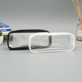 Изчистен стил Прозрачен PVC калъф за молив Чанта за писалка Сладка чанта за съхранение на канцеларски материали Прозрачен калъф за молив Ученически канцеларски принадлежности