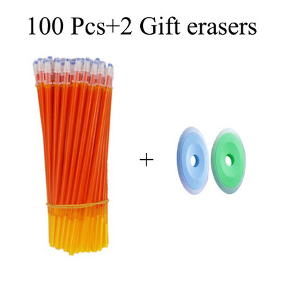 100 kom./lot 0,5 mm izbrisiva gel olovka, punjenja za plavu gel tintu, periva ručka, pribor za pisanje, pribor za pisanje, škola za gel olovke