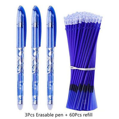 Set de rezerve pentru stilou gel ștergabil Set de tije 0,5 mm/0,7 mm cu mâner lavabil cu glonț Pix ștergător pentru stilou școlar Instrumente de scris Articole de papetărie Kawaii