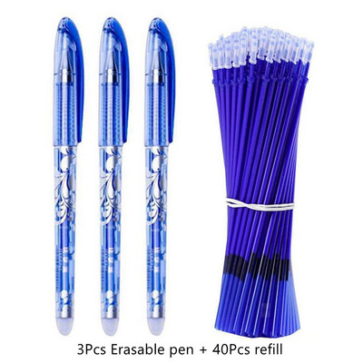 Set de rezerve pentru stilou gel ștergabil Set de tije 0,5 mm/0,7 mm cu mâner lavabil cu glonț Pix ștergător pentru stilou școlar Instrumente de scris Articole de papetărie Kawaii