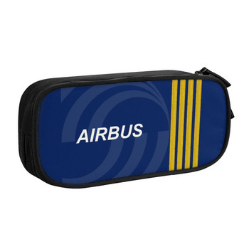 Airbus Fighter Pilot Kawaii Pencil Case Boy Girl Μεγάλη αποθήκευση Αεροπορίας Αεροπλάνο Μολύβι Θήκη Students Stationery