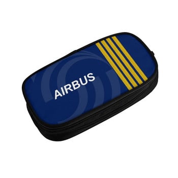 Airbus Fighter Pilot Kawaii Pencil Case Boy Girl Μεγάλη αποθήκευση Αεροπορίας Αεροπλάνο Μολύβι Θήκη Students Stationery