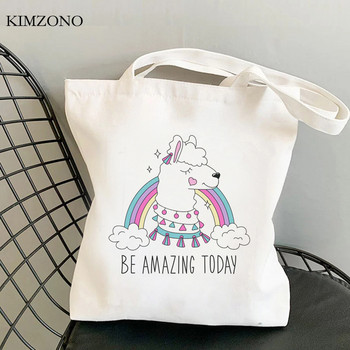 Lama Llama τσάντα αγορών tote Bolsa καμβάς shopper eco shopper bag boodschappentas net custom