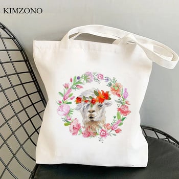 Lama Llama τσάντα αγορών tote Bolsa καμβάς shopper eco shopper bag boodschappentas net custom