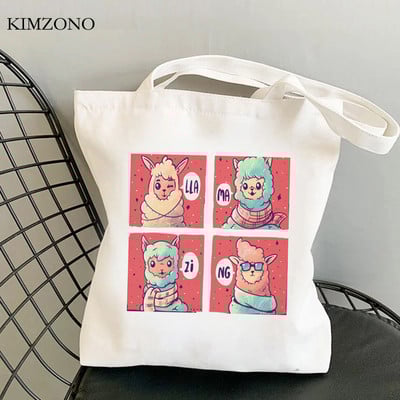 Lama Llama torba za kupnju tote bolsa platnena shopper eco shopper torba boodschappentas net custom