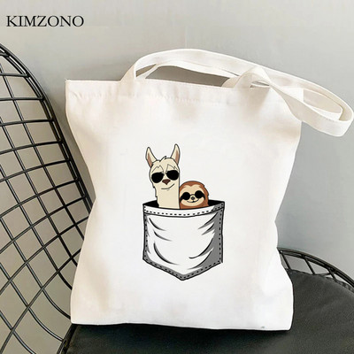 Lama Llama torba za kupnju tote bolsa platnena shopper eco shopper torba boodschappentas net custom