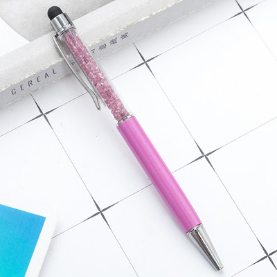 Skaisti kristāla lodīšu pildspalva Modes radoša irbuļa skārienpildspalva rakstīšanai rakstāmpiederumiem Biroja un skolas pielāgota logotipa dāvana