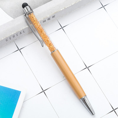 Skaisti kristāla lodīšu pildspalva Modes radoša irbuļa skārienpildspalva rakstīšanai rakstāmpiederumiem Biroja un skolas pielāgota logotipa dāvana