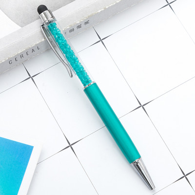 Skaisti kristāla lodīšu pildspalva Modes radoša irbuļa skārienpildspalva rakstīšanai rakstāmpiederumiem Biroja un skolas pielāgota logotipa dāvana