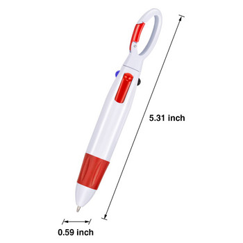 Πτυσσόμενα τετράχρωμα στυλό με μπρελόκ με πόρπη για σχολικά είδη γραφείου Παιδικό δώρο για μαθητές
