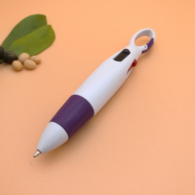 Četverobojne kemijske olovke na uvlačenje s privjeskom za ključeve s kopčom za uredski školski pribor, studente, dječji dar