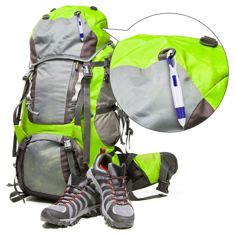 Četverobojne kemijske olovke na uvlačenje s privjeskom za ključeve s kopčom za uredski školski pribor, studente, dječji dar