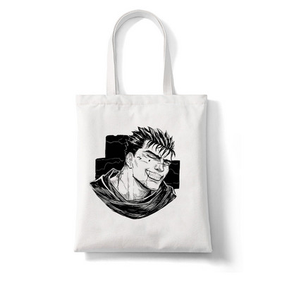 Pirkėjų krepšys Tamsus Berserk Japan Anime Grafinis animacinių filmų spaudinys Pirkinių krepšys Moterų pirkinių krepšys Elegantiškas drobinis krepšys moterims