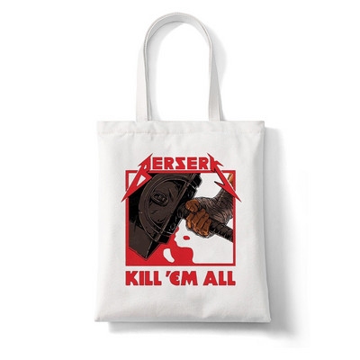 Pirkėjų krepšys Tamsus Berserk Japan Anime Grafinis animacinių filmų spaudinys Pirkinių krepšys Moterų pirkinių krepšys Elegantiškas drobinis krepšys moterims