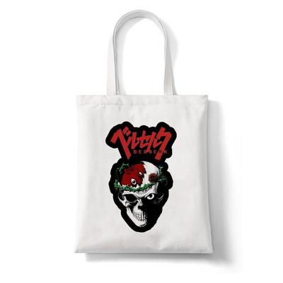 Pirkėjų krepšys Tamsus Berserk Japan Anime Grafinis animacinių filmų spaudinys Pirkinių krepšys Moterų pirkinių krepšys Elegantiškas drobinis krepšys moterims