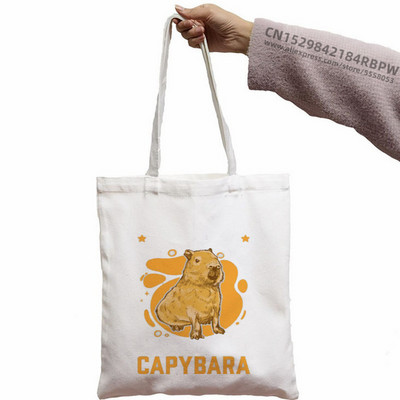 Capybara Cute Animal Cartoon Poșeta simplă din pânză pentru chei Cute Cartoon Geantă Lady Geantă Monede