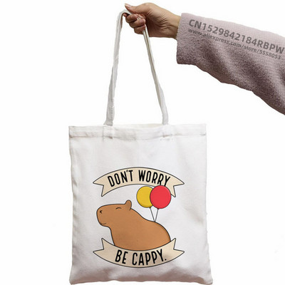 Capybara Cute Animal Cartoon Poșeta simplă din pânză pentru chei Cute Cartoon Geantă Lady Geantă Monede