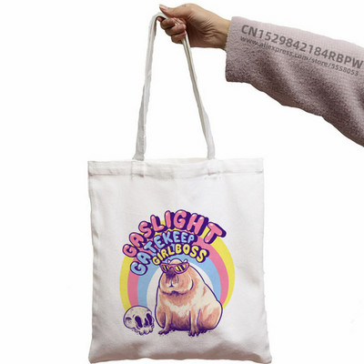 Capybara Cute Animal Cartoon Poșeta simplă din pânză pentru chei Cute Cartoon Geantă Lady Geantă Monede