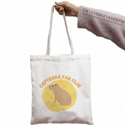 Capybara Cute Animal Cartoon Poșeta simplă din pânză pentru chei Cute Cartoon Geantă Lady Geantă Monede