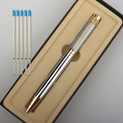 Luksusa skolas rakstāmpiederumi Metāla lodīšu pildspalva Skolas biroja piederumi rullīšu lodīšu pildspalva