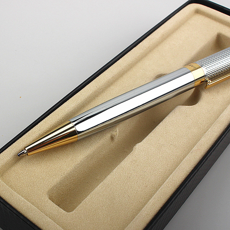 Luksusa skolas rakstāmpiederumi Metāla lodīšu pildspalva Skolas biroja piederumi rullīšu lodīšu pildspalva