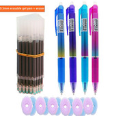 Haile 26 τεμ./σετ Kawaii Erasable Pens Gel Pen Refills Rods 0,5mm Push Automatic Press Στυλό Ballpoint Πλενόμενη λαβή γραφικής ύλης