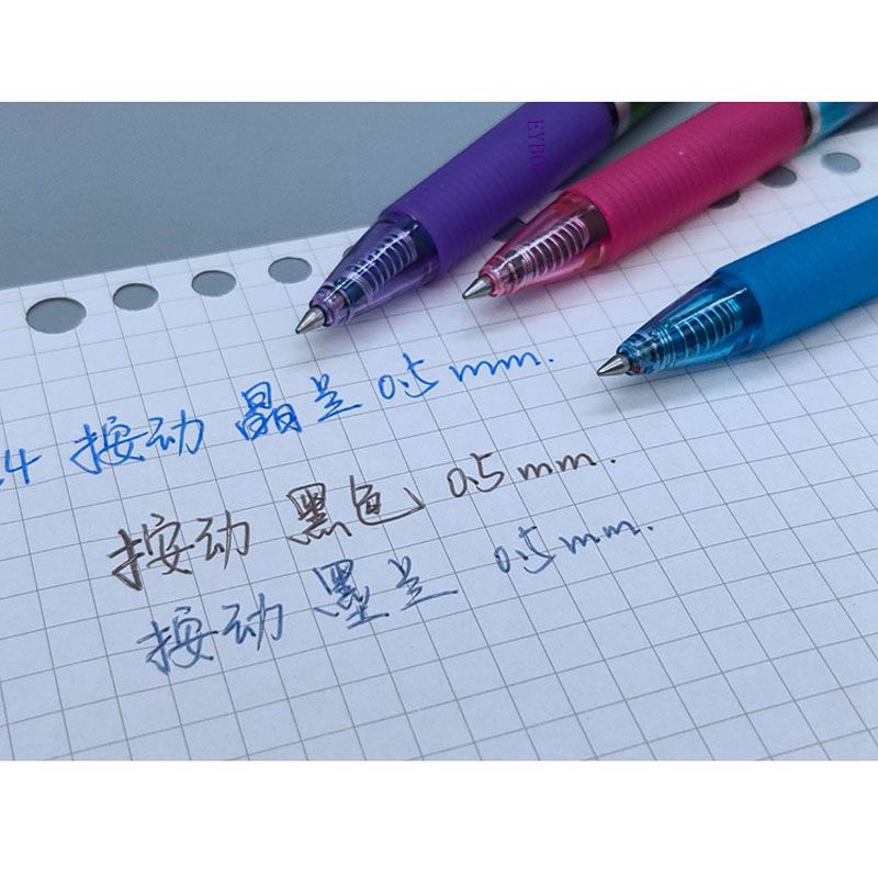 Haile 26 τεμ./σετ Kawaii Erasable Pens Gel Pen Refills Rods 0,5mm Push Automatic Press Στυλό Ballpoint Πλενόμενη λαβή γραφικής ύλης