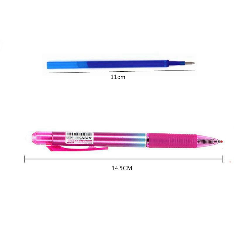 Haile 26 τεμ./σετ Kawaii Erasable Pens Gel Pen Refills Rods 0,5mm Push Automatic Press Στυλό Ballpoint Πλενόμενη λαβή γραφικής ύλης