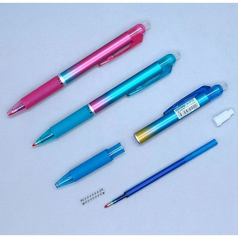 Haile 26 τεμ./σετ Kawaii Erasable Pens Gel Pen Refills Rods 0,5mm Push Automatic Press Στυλό Ballpoint Πλενόμενη λαβή γραφικής ύλης