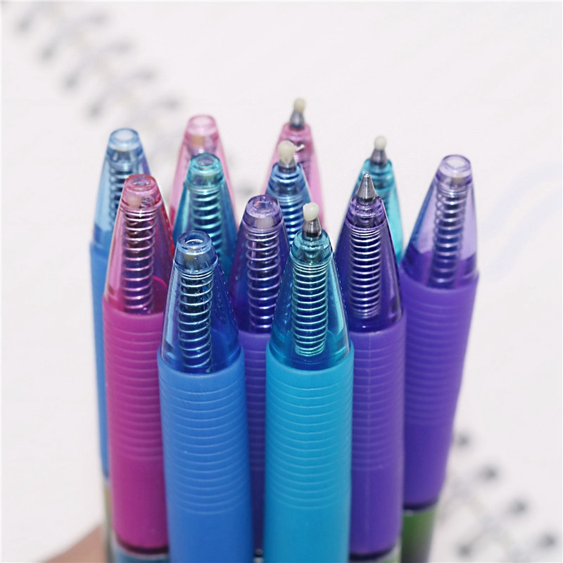 Haile 26 τεμ./σετ Kawaii Erasable Pens Gel Pen Refills Rods 0,5mm Push Automatic Press Στυλό Ballpoint Πλενόμενη λαβή γραφικής ύλης