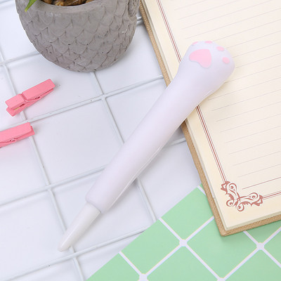 1 gab Kawaii mīksts sūklis rozā cūkas spiediena samazināšanas gēla pildspalva skolas kancelejas piederumi 0,5 mm melna bērnu rotaļu pildspalva