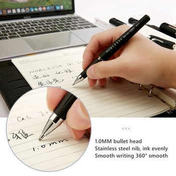 Дебела офисна бизнес писалка с голям капацитет, подписна калиграфска писалка 1,0 мм гел химикалка за училищни канцеларски материали за писане в офиса