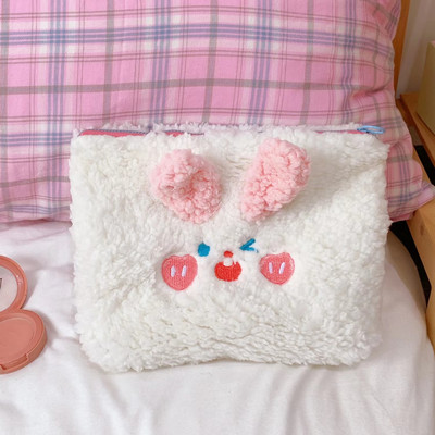 Milkjoy Kawaii Bunny Bear Stacionarna torba za pohranu Ljupka pernica za djevojčice Torbica za olovke Plišana slatka torbica za rokovnik Školske potrepštine