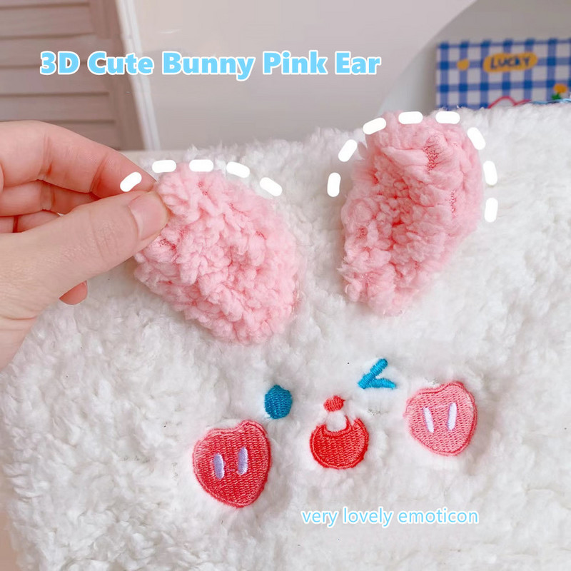 Milkjoy Kawaii Bunny Bear Stacionarna torba za pohranu Ljupka pernica za djevojčice Torbica za olovke Plišana slatka torbica za rokovnik Školske potrepštine