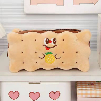 Kawaii pliiatsikott Tagasi kooli tüdrukutele Pliiatsiümbris Armas plüüsist kosmeetikakott, suure mahutavusega õpilastarvete kirjatarvete karp