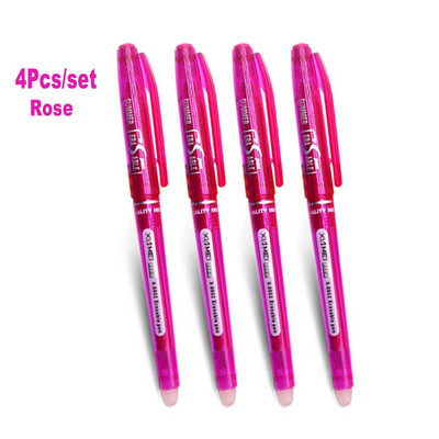 DELVTCH Set od 8 komada Izbrisiva gel olovka 0,7 mm 0,5 mm vrh metka Štapići za punjenje tinte u 8 boja Uredsko pisanje Crtanje Slika Drška