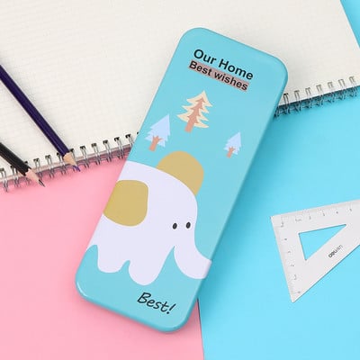 Pernica Crtići kreativna pernica velikog kapaciteta Studentska metalna dvoslojna kutija za papir