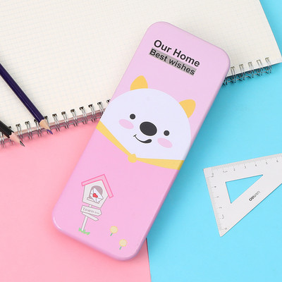 Pernica Crtići kreativna pernica velikog kapaciteta Studentska metalna dvoslojna kutija za papir